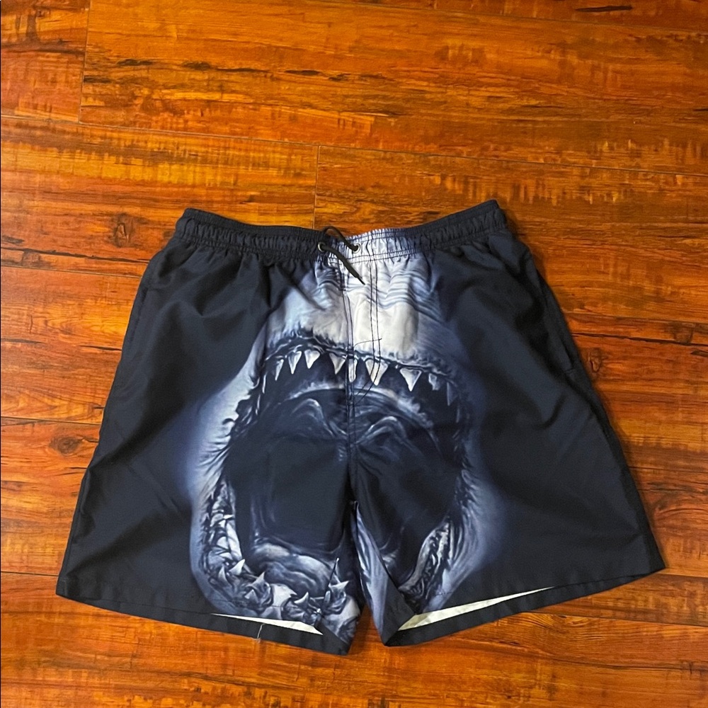 Men's Shark Print Swim Shorts